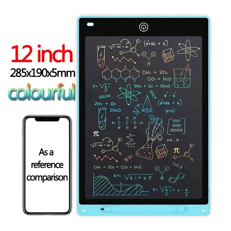 LCD Escrita Tablet para Crianças, Graffiti Sketchpad Brinquedos, Handwriting Blackboard, Magic Drawing Board, Presente, 10 ", 12"