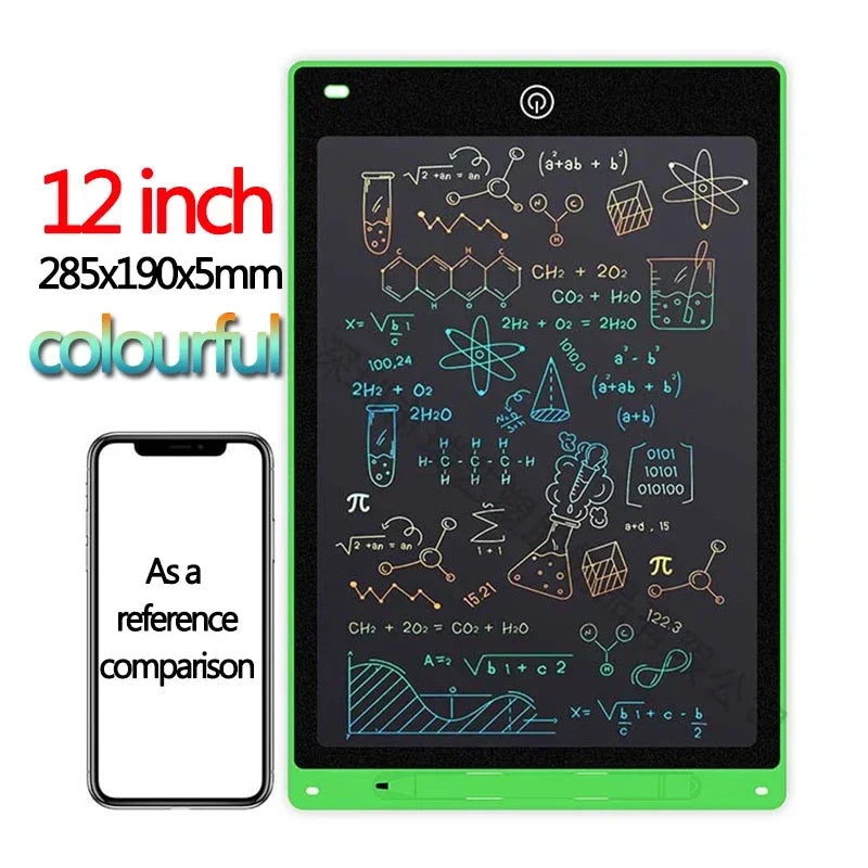 LCD Escrita Tablet para Crianças, Graffiti Sketchpad Brinquedos, Handwriting Blackboard, Magic Drawing Board, Presente, 10 ", 12"